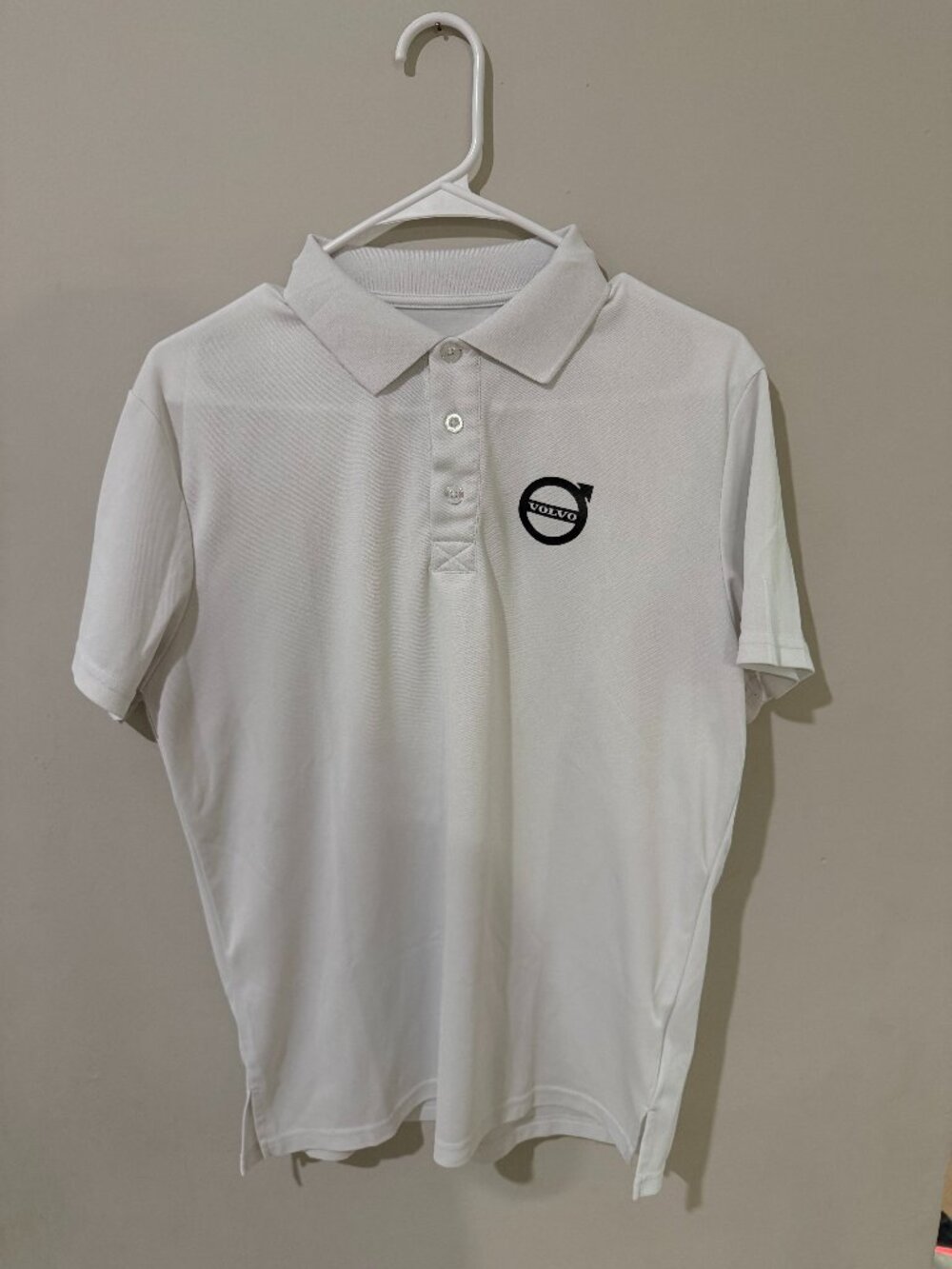Volvo Official Merchandise Men's White Polo Shirt Size S Short Sleeve